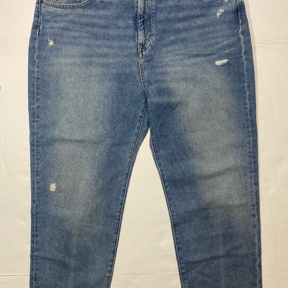 Something Navy High Rise Cigarette Ankle Slightly Distressed Jean NWT Size 18/34 - Picture 13 of 16